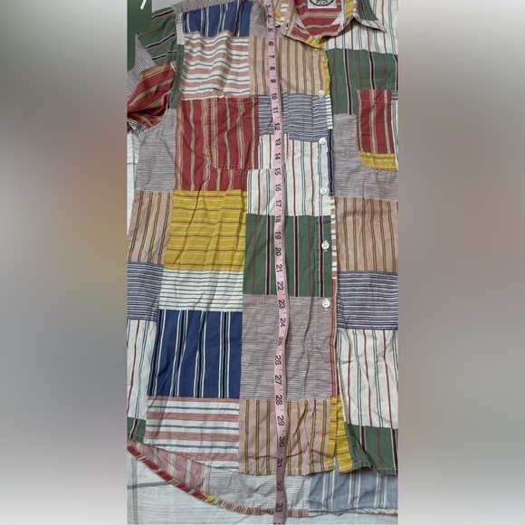 Vintage Access Code Fashion Communication Button Down Plaid Madras top Woman L - Picture 10 of 12